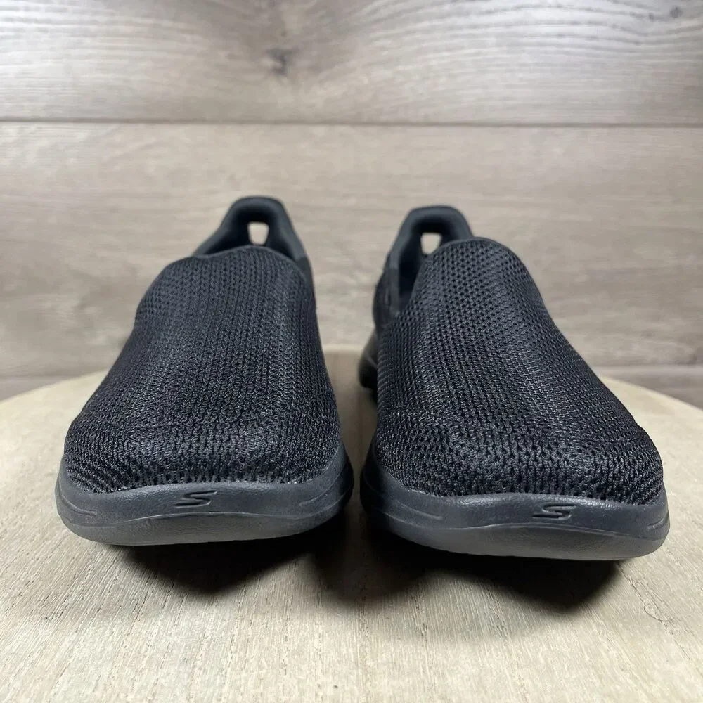 Skechers Go Walk 5 Black Slip On Walking Shoes 15901 Womens Size 7 Great Shape E